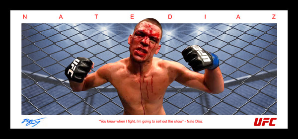 Nate DIAZ UFC Wings Tribute Framed