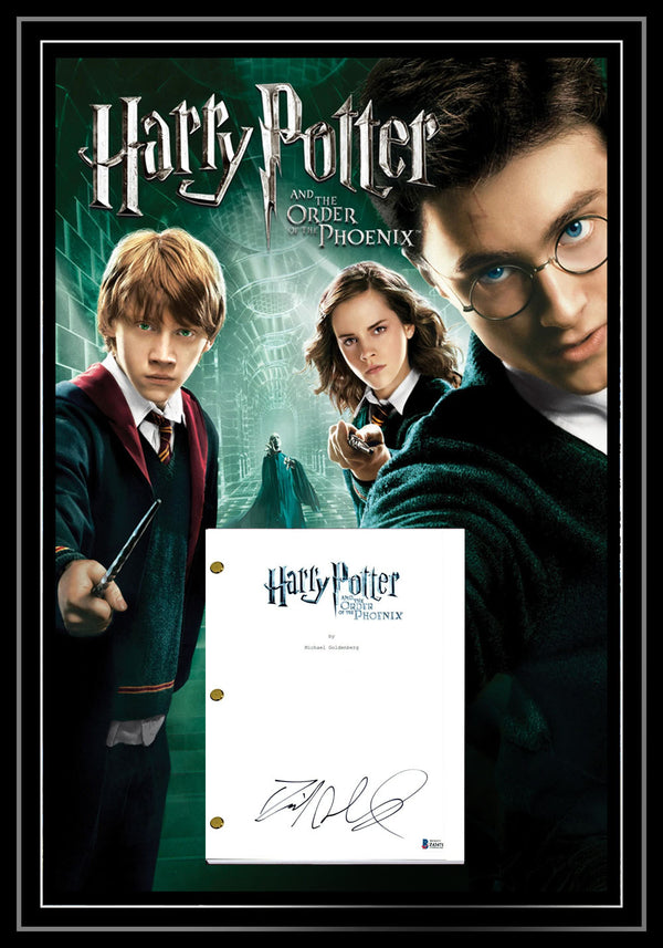 HARRY POTTER Daniel RADCLIFFE Signed Framed Order of Phoenix Movie Script (Beckett - BAS)
