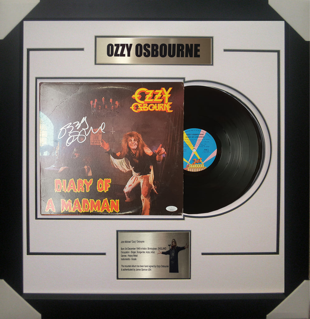 Ozzy Osbourne Signed & Framed Vinyl Album James Spence JSA Authenticated GG78186
