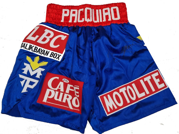 Manny Pacquiao 'Pacman' Signed Boxing Trunks (Beckett)