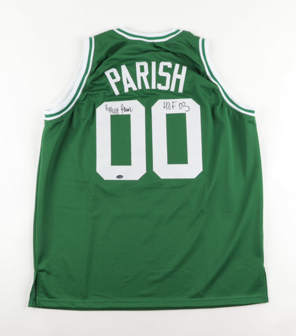 Robert Parish Boston Celtics Signed Jersey Inscribed "HOF 03" (Schwartz)
