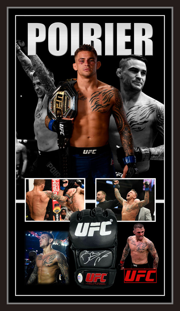 Dustin POIRIER 'The Diamond' Signed & Framed UFC Glove (PSA DNA)