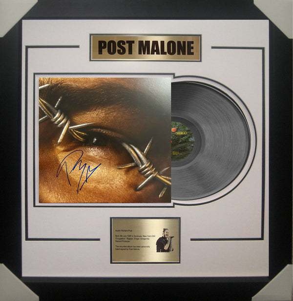 POST MALONE BEERBONGS & BENTLEYS SIGNED & FRAMED VINYL ALBUM