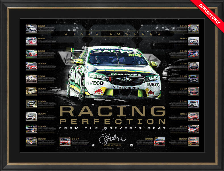 Craig Lowndes 'Racing Perfection' Signed & Framed Limited Edition (ATAG)