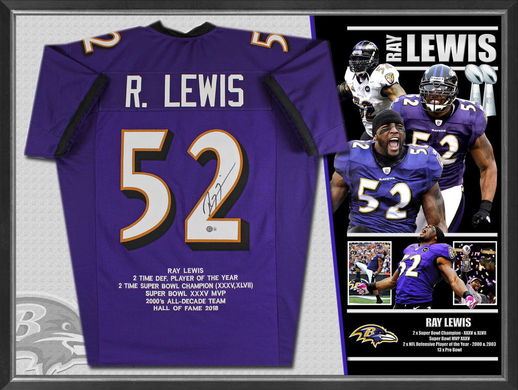 Ray Lewis Signed Stat Jersey (JSA)