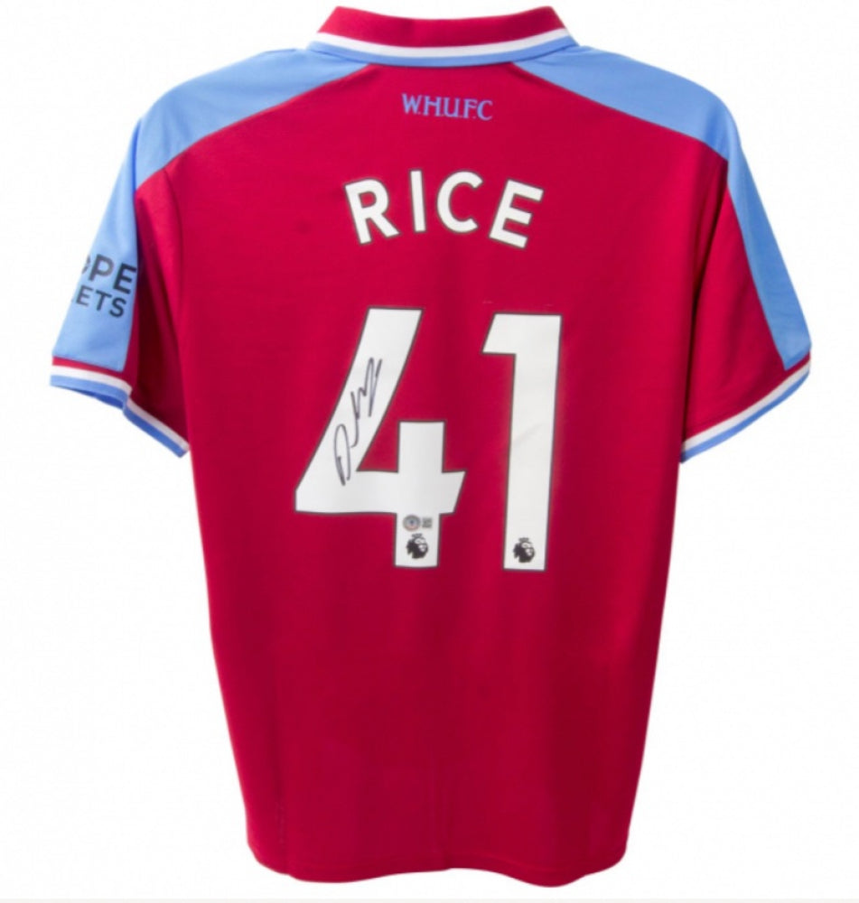 Declan Rice Signed West Ham United Jersey (Beckett - BAS)