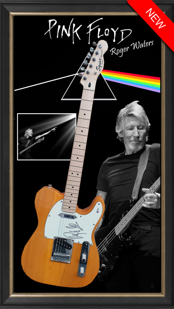 PINK FLOYD ROGER WATERS – SIGNED & FRAMED ELECTRIC GUITAR AUTHENTICATED BY BECKETT USA