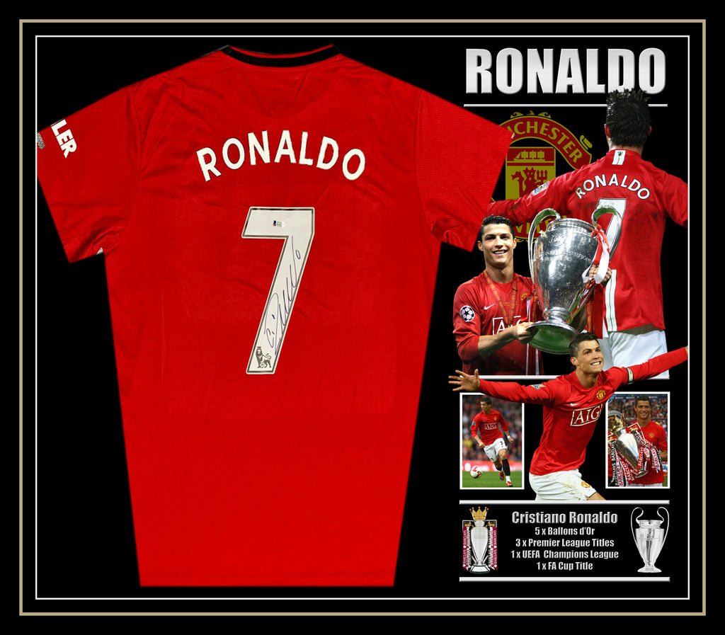 Cristiano RONALDO Manchester United Signed & Framed Shirt with Beckett Authentication