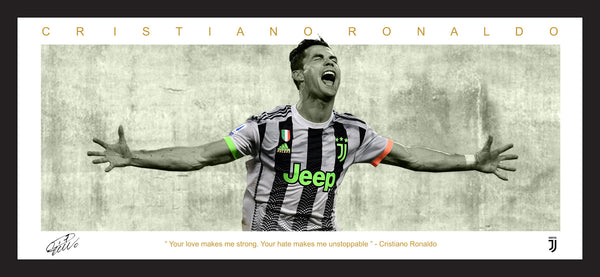 Cristiano RONALDO Juventus WINGS Tribute FRAMED