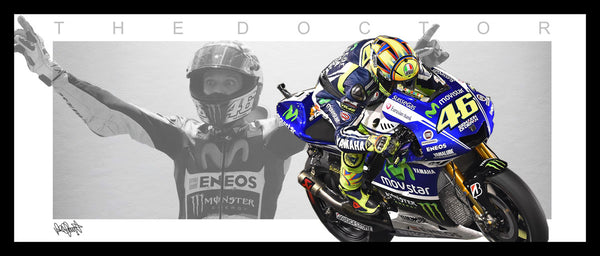 Valentino ROSSI MOTOGP "The Doctor" framed WINGS Tribute