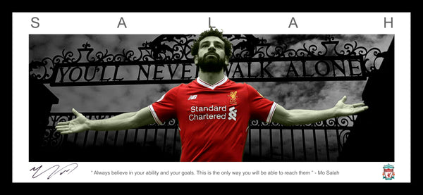 Mo SALAH Liverpool FC Framed WINGS STYLE LITHOGRAPH 2