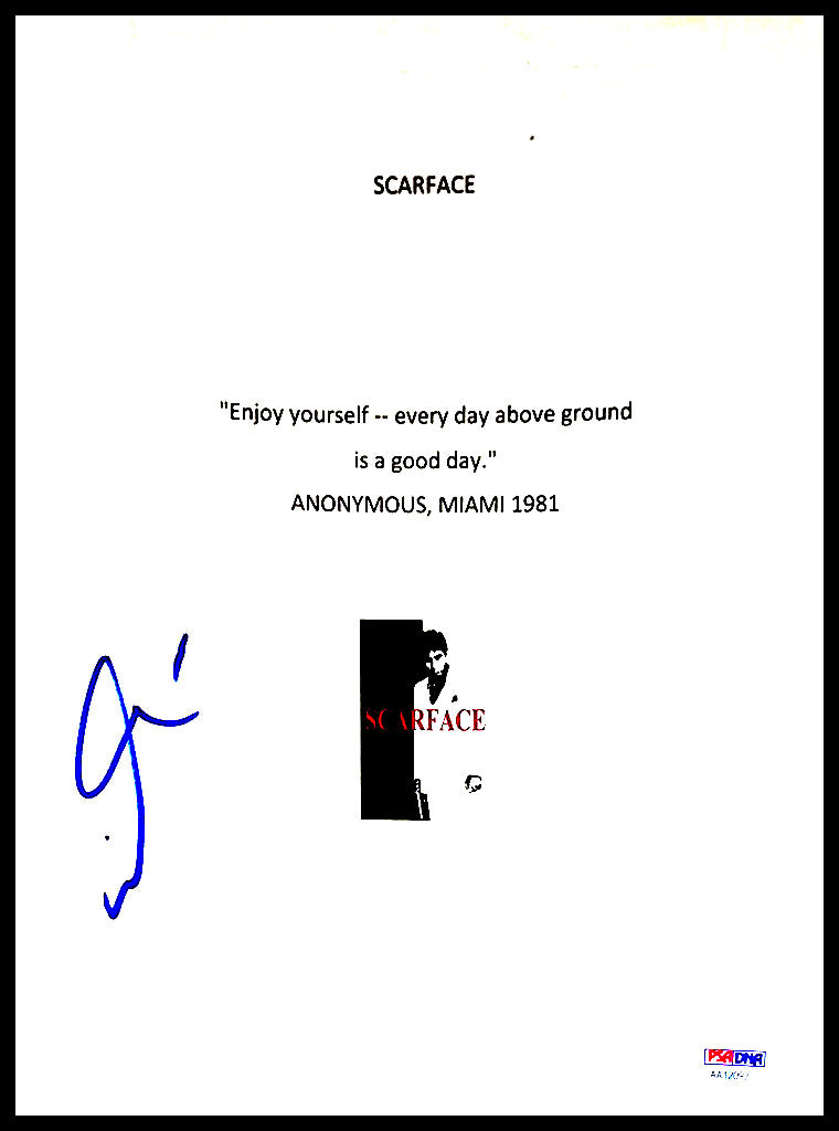 Al PACINO 'SCARFACE' Signed & Framed Movie Script Case with PSA DNA US ...