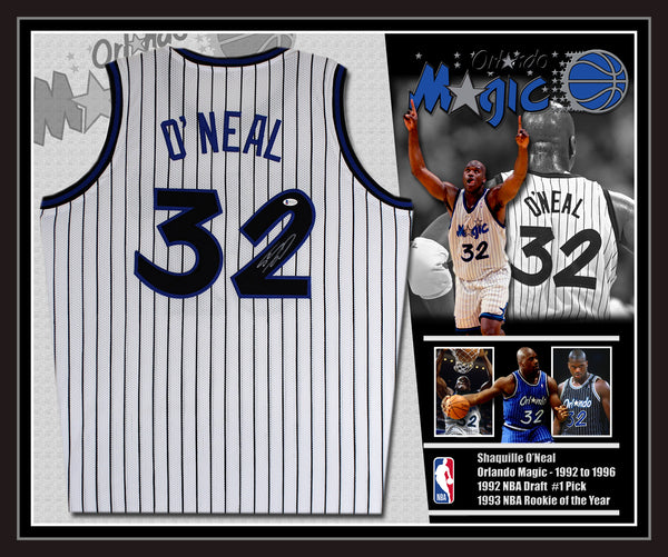 Shaquille O'Neal Orlando Magic Signed & Framed Jersey with Beckett USA Authentication