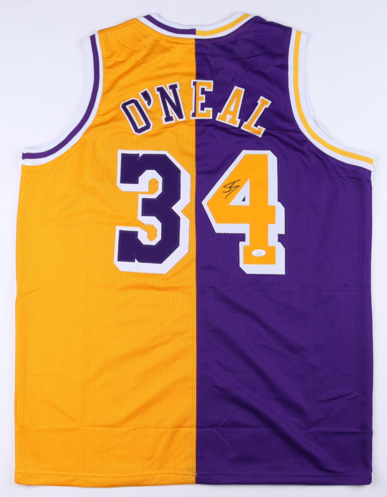 Shaquille O'Neal LA Lakers Split Custom Jersey (James Spence)