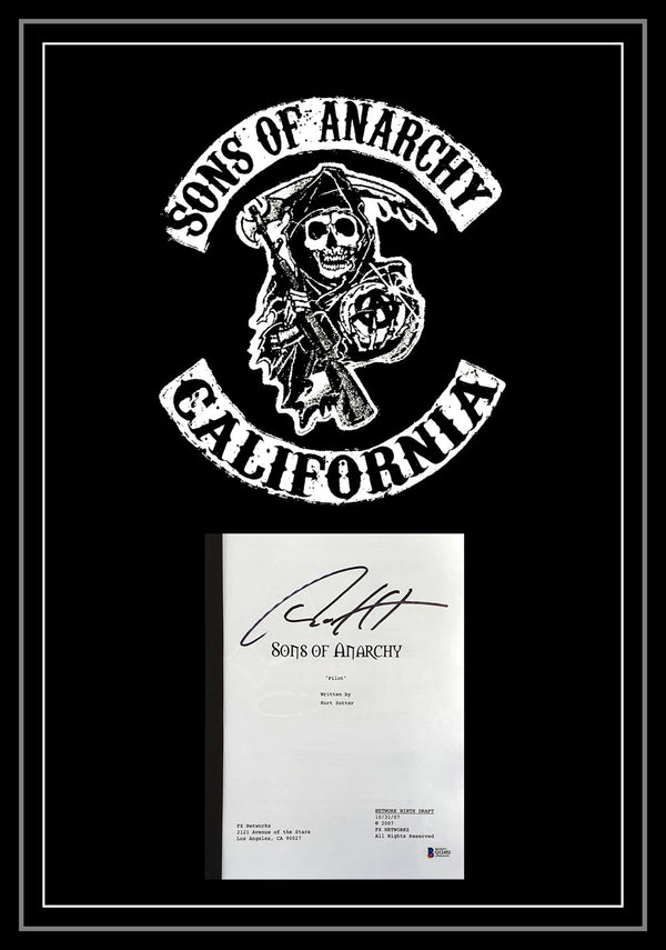 SONS OF ANARCHY - CHARLIE HUNNAM Signed & Framed Script Case (Beckett)