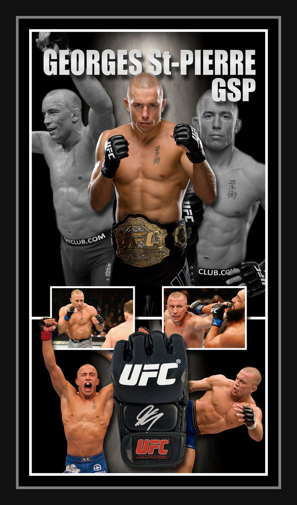 Georges St-Pierre GSP Signed & Framed UFC Glove (Beckett)
