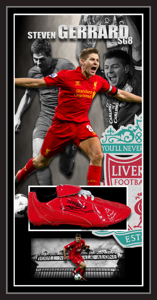 Steven Gerrard 'SG8' Liverpool FC Signed & Framed Liverpool FC Football Boot - Exclusive UK Signing session