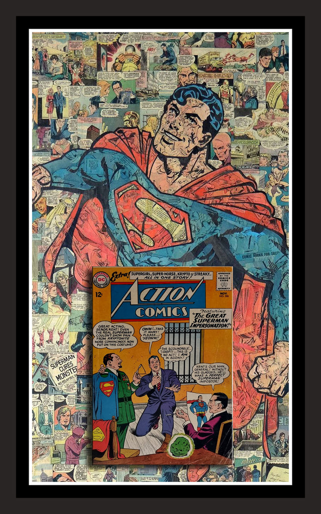 SUPERMAN Framed Comic Case feat Action Comics #306 Nov 1963 Comic Book