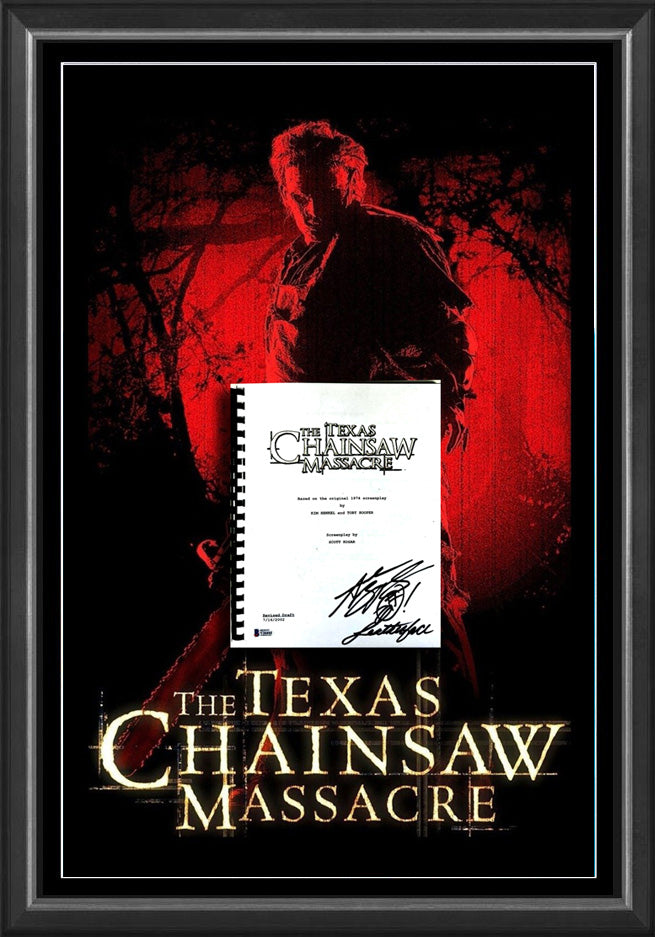Andrew Bryniarski Signed & Framed "The Texas Chainsaw Massacre" Movie Script (BECKETT)