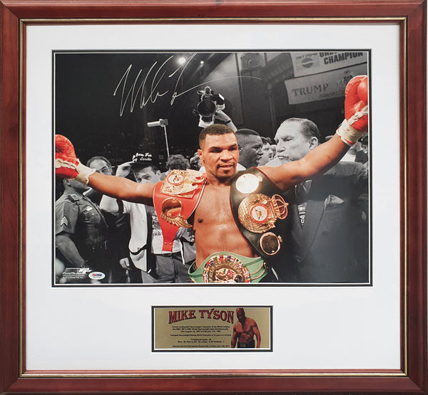MIKE TYSON SIGNED & FRAMED 16X20 PHOTOGRAPH PSA DNA AUTHENTICATED