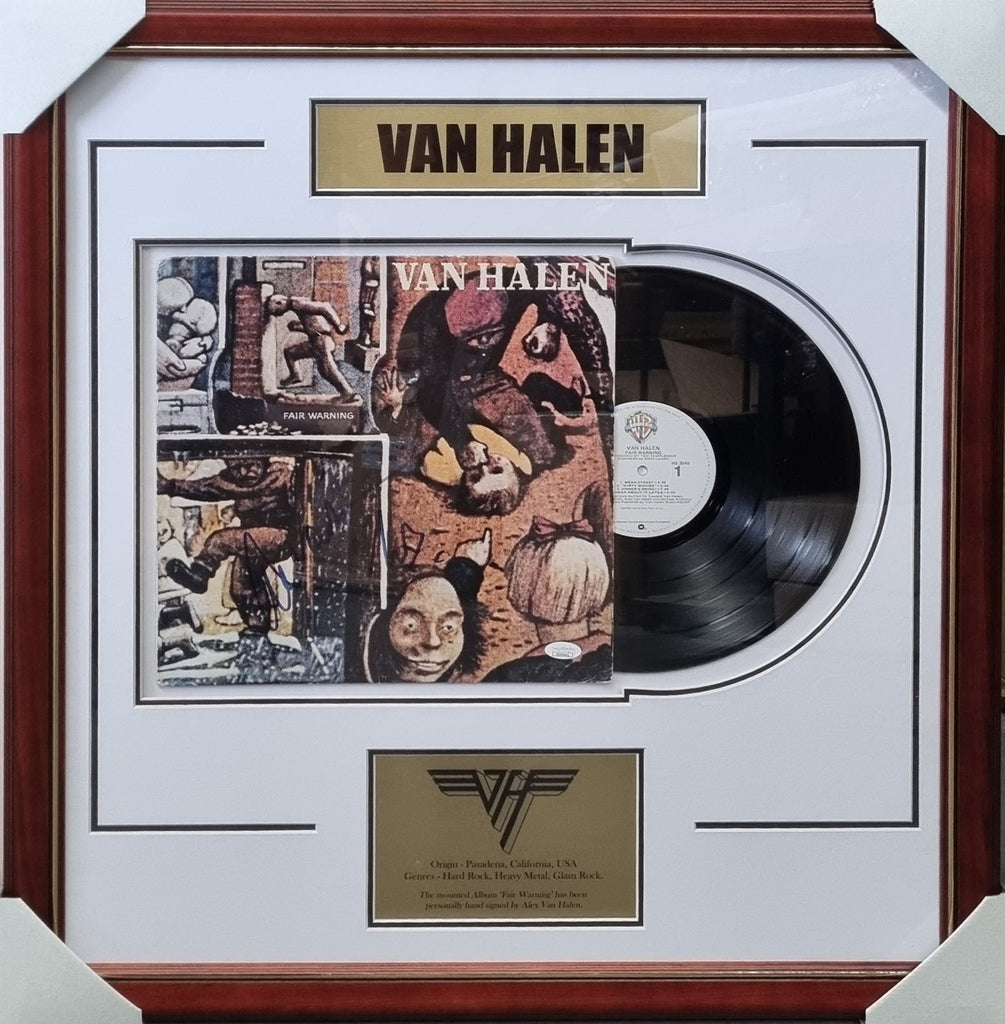 Alex Van Halen Signed & Framed Vinyl Album Eddie Van Halen (JSA James Spence - DD95461)