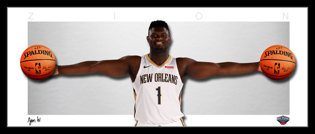 Zion WILLIAMSON New Orleans Pelicans Framed 'Double Touble' Wings