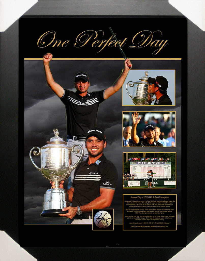 Jason DAY 2015 US PGA Champion Signed & Framed Golf Ball