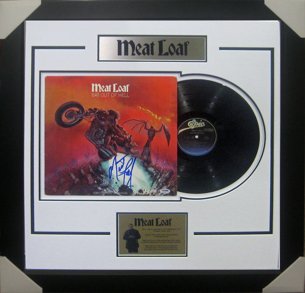 MEAT LOAF - BAT OUT OF HELL - SIGNED & FRAMED VINYL ALBUM - PSA DNA AUTHENTICATED