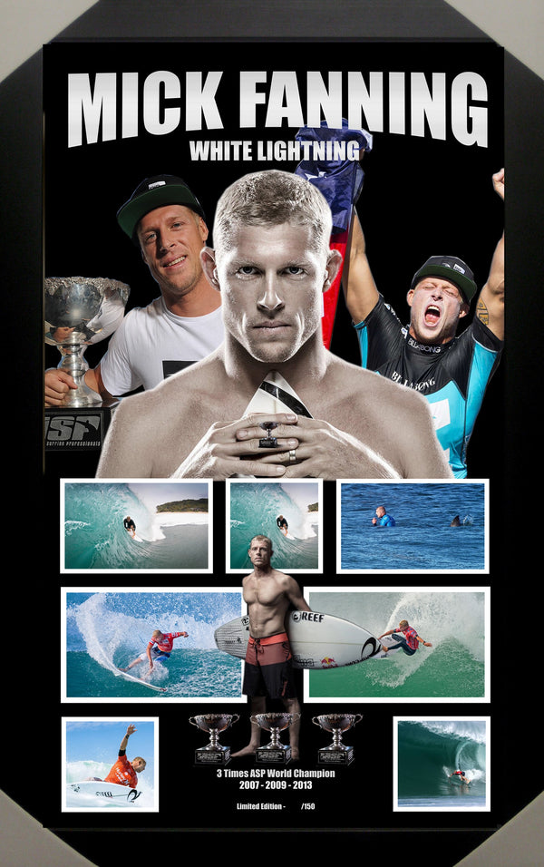 Mick Fanning Surfing World Champion Framed Limited Edition Lithograph