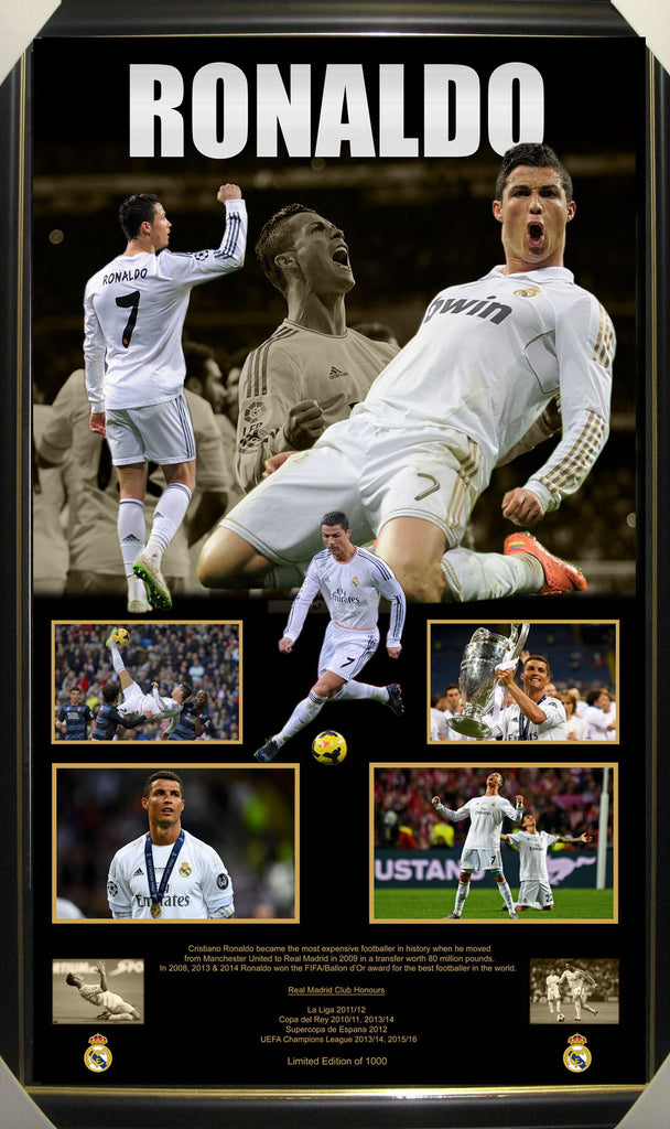 Cristiano Ronaldo Framed Limited Edition Football Lithograph