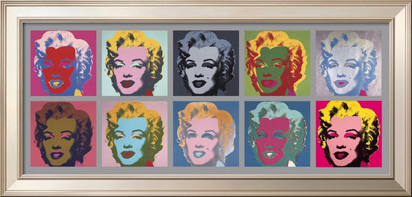 Ten Marilyns Fine Art print Framed - Andy Warhol