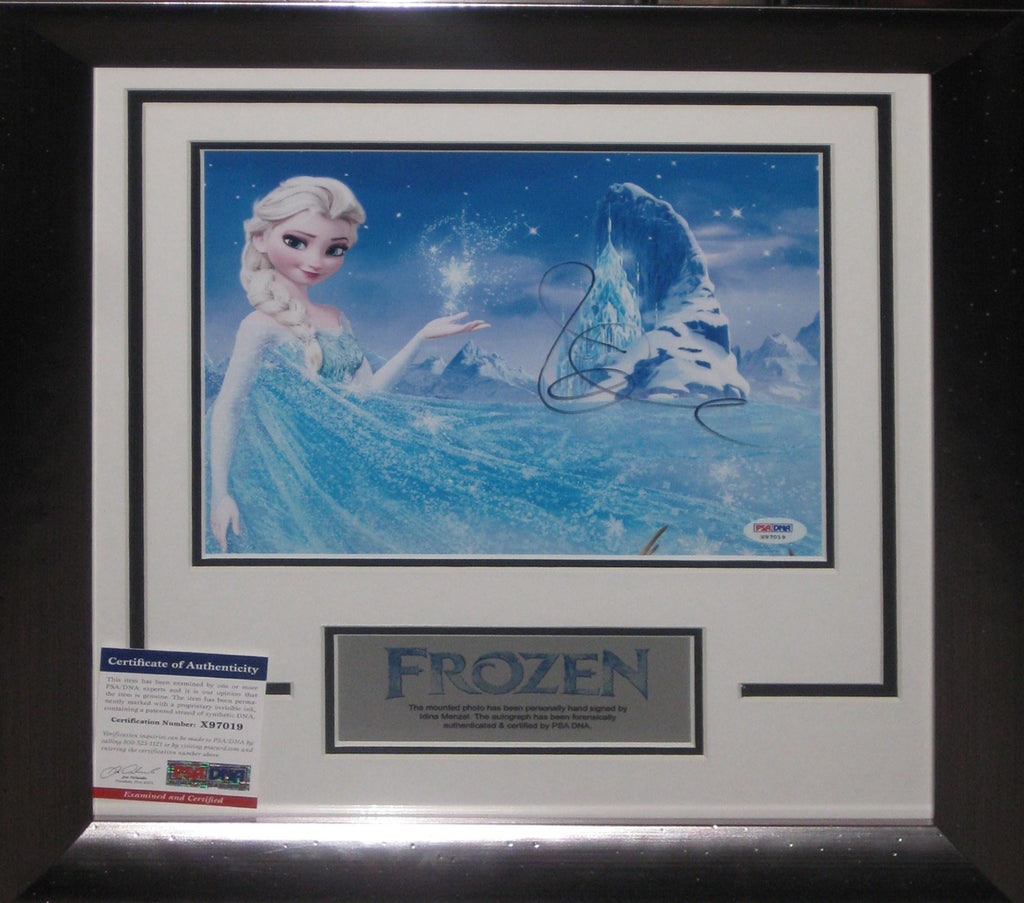 Frozen - Idina MENZEL SIGNED FRAMED Tribute - PSA DNA X97019