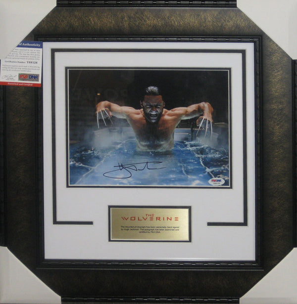 Hugh Jackman - THE WOLVERINE SIGNED & FRAMED 8 X 10 INCH PHOTOGRAPH (PSA DNA)